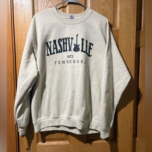 Gildan Nashville 1972 Beige Crewneck Sweater